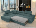 Coltar extensibil stanga 4 locuri ELTAP, LT-38MAN, Eridano, 275x202x88 cm, lemn/poliester, verde