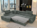 Coltar extensibil stanga 4 locuri ELTAP, LT-100TOU, Eridano, 275x202x88 cm, lemn/poliester, verde inchis