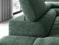 Coltar extensibil stanga 5 locuri ELTAP, LT-35AMO, Ferucce, 276x200x93 cm, lemn/poliester, verde inchis