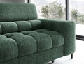 Coltar extensibil stanga 5 locuri ELTAP, LT-35AMO, Ferucce, 276x200x93 cm, lemn/poliester, verde inchis