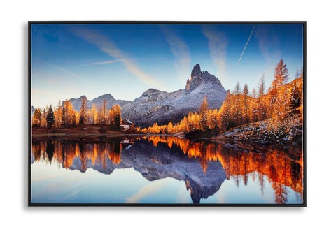 Tablou decorativ Print C/Lake Frame, Mauro Ferretti, 60x90 cm, canvas/lemn de pin/plastic, multicolor