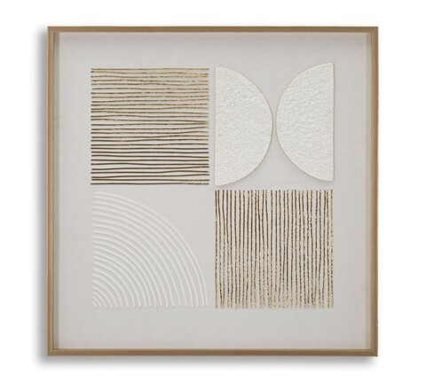 Tablou decorativ Abstract -H, Mauro Ferretti, 60x60 cm, canvas/lemn de pin/plastic, multicolor