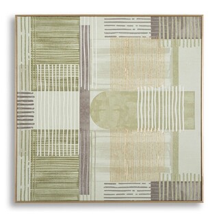 60x60 cm, Multicolor, Lines With Frame -H