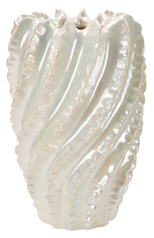 Vaza decorativa Perly High, Mauro Ferretti, 30x48 cm, ceramica, perla