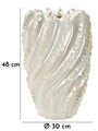 Vaza decorativa Perly High, Mauro Ferretti, 30x48 cm, ceramica, perla