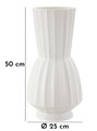 Vaza decorativa Glint, Mauro Ferretti, 25x50 cm, oxid de magneziu, alb
