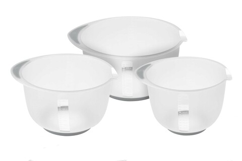 Set 3 boluri Excellent Houseware, 1.5 l/ 2 l/ 2.5 l, transparent, gri