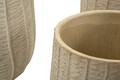 Set 3 ghivece Cachepot, Mauro Ferretti, 30.5x27 cm, ceramica, crem