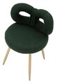 Scaunel Ilary Mini, Mauro Ferretti, 40x40x67 cm, MDF/fier/poliester, verde/auriu