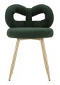 Scaunel Ilary Mini, Mauro Ferretti, 40x40x67 cm, MDF/fier/poliester, verde/auriu