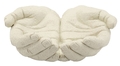 Vas decorativ Hand Tray Stons, Mauro Ferretti, 22.7x20x7.3 cm, polirasina, crem