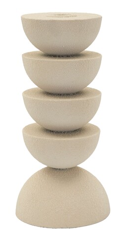 Suport lumanare Dune, Mauro Ferretti, 10x10x21 cm, fier, crem