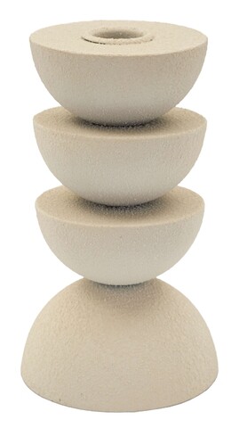 Suport lumanare Dune, Mauro Ferretti, 9x9x15 cm, fier, crem