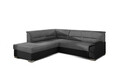 Coltar extensibil stanga 4 locuri ELTAP, BR11, Bergen, 247x214x83 cm, lemn/poliester, gri inchis/negru
