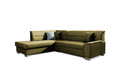 Coltar extensibil stanga 4 locuri ELTAP, BR40, Bergen, 247x214x83 cm, lemn/poliester, verde olive