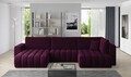 Coltar extensibil stanga 6 locuri ELTAP, LT-25VE, Bonito, 350x175x92 cm, lemn/poliester, violet inchis