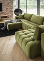 Coltar extensibil stanga 6 locuri ELTAP, LT-33LO, Bonito, 350x175x92 cm, lemn/poliester, verde olive
