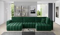 Coltar extensibil stanga 6 locuri ELTAP, LT-35LU, Bonito, 350x175x92 cm, lemn/poliester, verde inchis