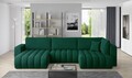 Coltar extensibil stanga 6 locuri ELTAP, LT-35NU, Bonito, 350x175x92 cm, lemn/poliester, verde inchis