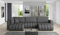 Coltar extensibil dreapta 6 locuri ELTAP, RT-05FL, Bonito, 350x175x92 cm, lemn/poliester, gri inchis
