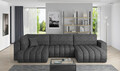 Coltar extensibil dreapta 6 locuri ELTAP, RT-05LE, Bonito, 350x175x92 cm, lemn/poliester, gri inchis
