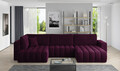 Coltar extensibil dreapta 6 locuri ELTAP, RT-25VE, Bonito, 350x175x92 cm, lemn/poliester, violet inchis