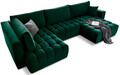 Coltar extensibil dreapta 6 locuri ELTAP, RT-35LO, Bonito, 350x175x92 cm, lemn/poliester, verde inchis