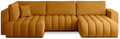 Coltar extensibil dreapta 6 locuri ELTAP, RT-45NU, Bonito, 350x175x92 cm, lemn/poliester, mustar