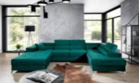 Coltar extensibil dreapta 5 locuri ELTAP, Edr-57, Eduardo, 337x205x88 cm, lemn/poliester, verde