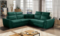 Coltar extensibil 5 locuri ELTAP, Fed-21, Federico, 266x266x102 cm, lemn/poliester, verde inchis