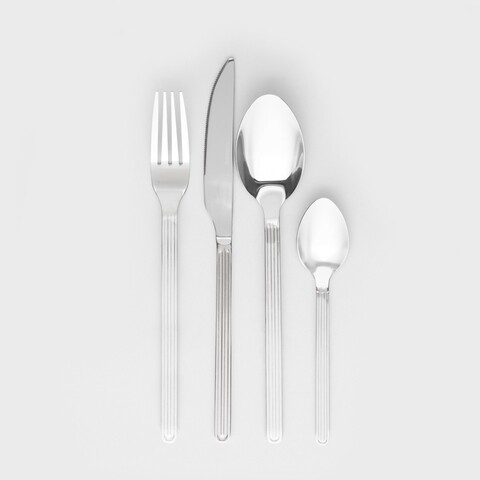 Set tacamuri 16 piese Roots, Homla, inox, argintiu