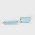Set 8 piese pentru sushi Okinawa, Homla, ceramica/bambus, turcoaz/natur