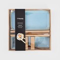 Set 8 piese pentru sushi Okinawa, Homla, ceramica/bambus, turcoaz/natur
