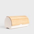 Cutie depozitare paine Rakel, Homla, 38x25x21 cm, metal/bambus, crem/natur