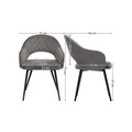 Scaun, Songmics, Elegant Design, 57x56x77 cm, otel/catifea, gi