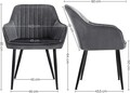 Scaun, Songmics, Velvet Design, 62.5x62x85 cm, otel/catifea, gi