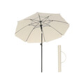 Umbrela pentru terasa, gradina, plaja Songmics, D160 cm, protectie solara UPF 50+, natural