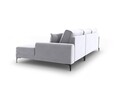 Coltar dreapta, Madara, Mazzini Sofas, 5 locuri, black legs, 254x182x90 cm, catifea, argintiu