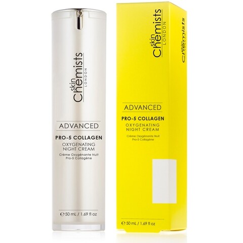 Crema de noapte cu colagen Pro-5, SkinChemists, Advanced Oxygenating Night Cream, 50 ml