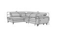 Coltar extensibil stanga 4 locuri ELTAP, LT-45NU, Noble, 255x201x100 cm, lemn/poliester, mustar