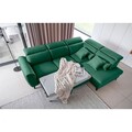 Coltar extensibil dreapta 4 locuri ELTAP, RT-35LU, Noble, 255x201x100 cm, lemn/poliester, verde inchis