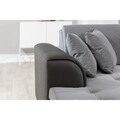 Coltar extensibil stanga 5 locuri ELTAP, Damario, 338x189x78 cm, lemn/poliester, gri deschis/gri inchis