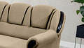 Coltar extensibil stanga 3 locuri ELTAP, L-037, Lord, 243x180x112 cm, lemn/poliester, maro deschis/negru