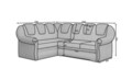 Coltar extensibil stanga 3 locuri ELTAP, LII-017, Lord II, 243x195x112 cm, lemn/poliester, bej inchis/bej deschis