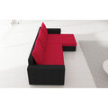 Coltar extensibil reversibil 3 locuri ELTAP, Livio, 237x150x72 cm, lemn/poliester, bej/maro inchis