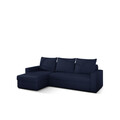 Coltar extensibil reversibil 3 locuri ELTAP, Livio, 237x150x72 cm, lemn/poliester, albastru inchis