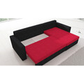 Coltar extensibil reversibil 3 locuri ELTAP, Livio, 237x150x72 cm, lemn/poliester, gri inchis/alb
