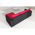 Coltar extensibil reversibil 3 locuri ELTAP, Livio, 237x150x72 cm, lemn/poliester, gri deschis/alb