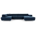 Coltar extensibil stanga 6 locuri ELTAP, Rod-19, Rodrigo, 345x202x90 cm, lemn/poliester, negru/alb