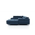 Coltar extensibil stanga 6 locuri ELTAP, Rod-23, Rodrigo, 345x202x90 cm, lemn/poliester, rosu